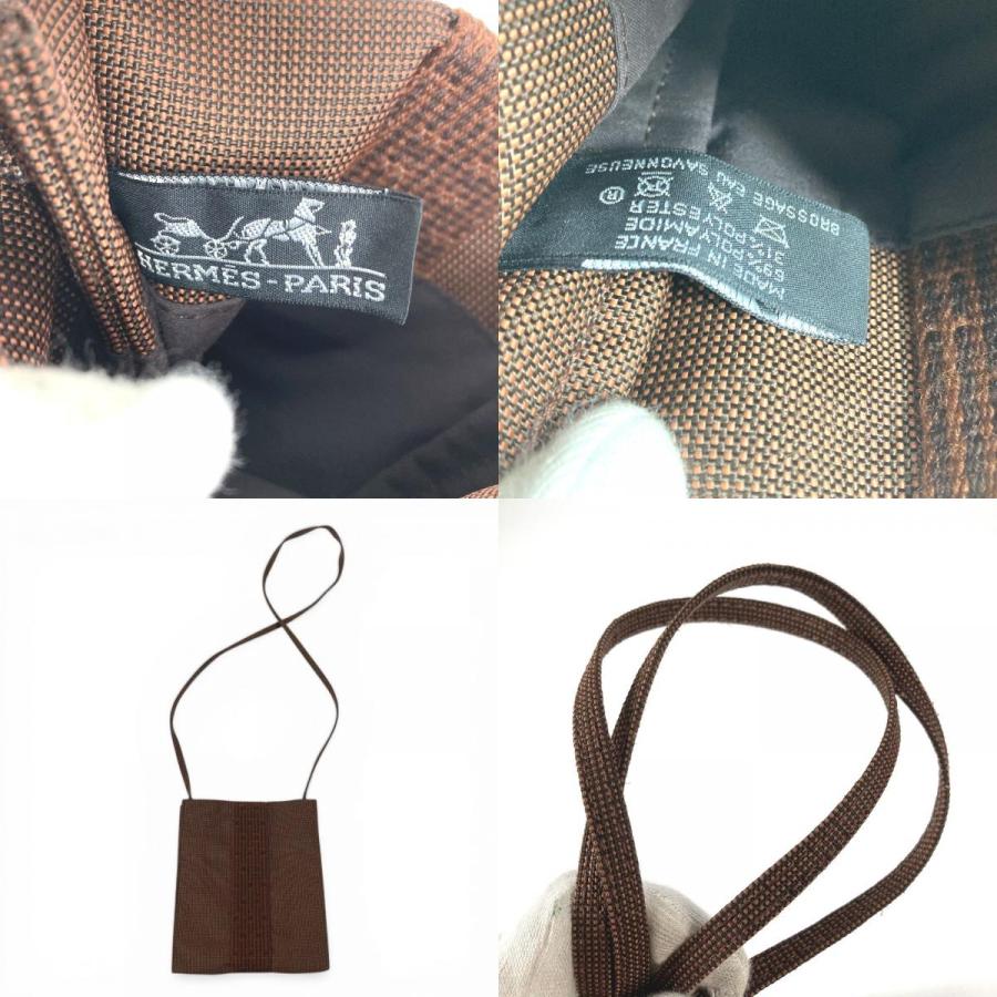 HERMES エルメス ポシェット カバン バッグ 斜め掛け ポシェット エールライン ショルダーバッグ ブラウン ユニセックス【中古】 | HERMES | 08