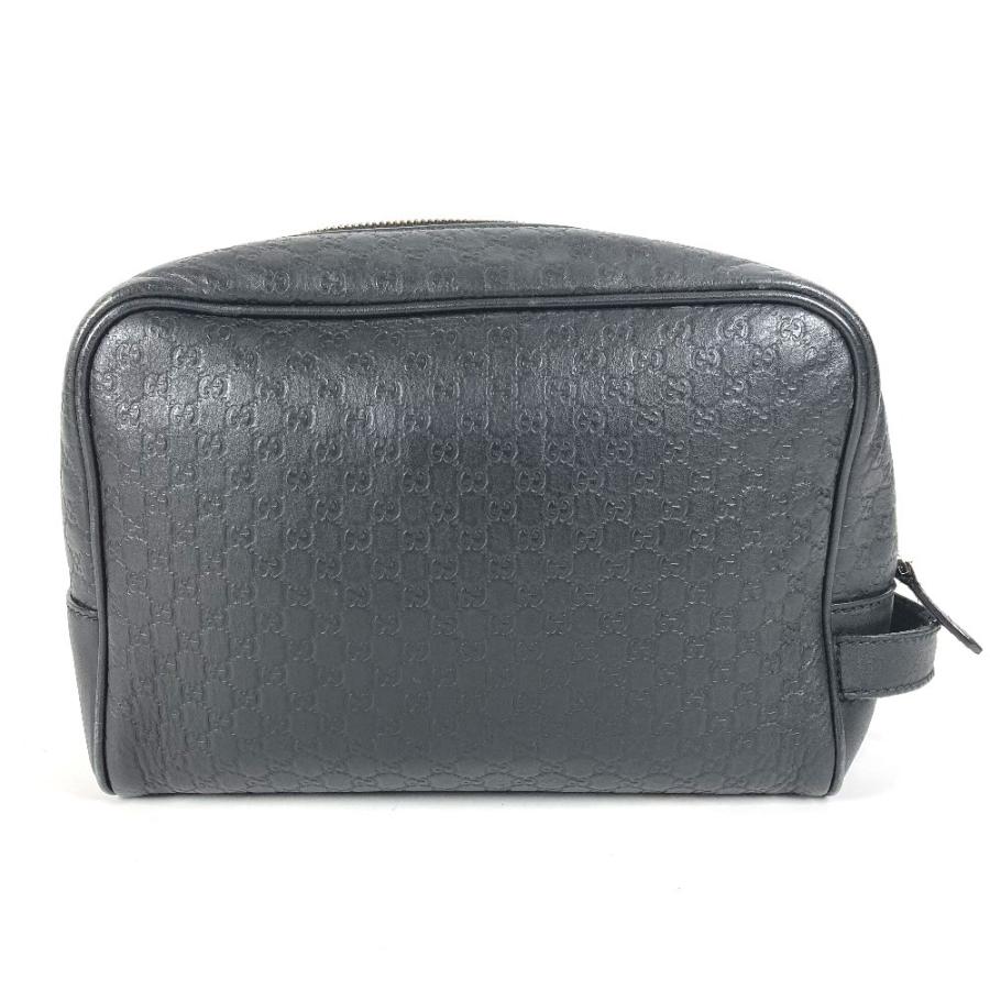 GUCCI グッチ  419775 GG ロゴ クラッチバッグ カバン ポーチ 持ち手つき グッチシマ セカンドバッグ ブラック ユニセックス【中古】 | GUCCI | 01
