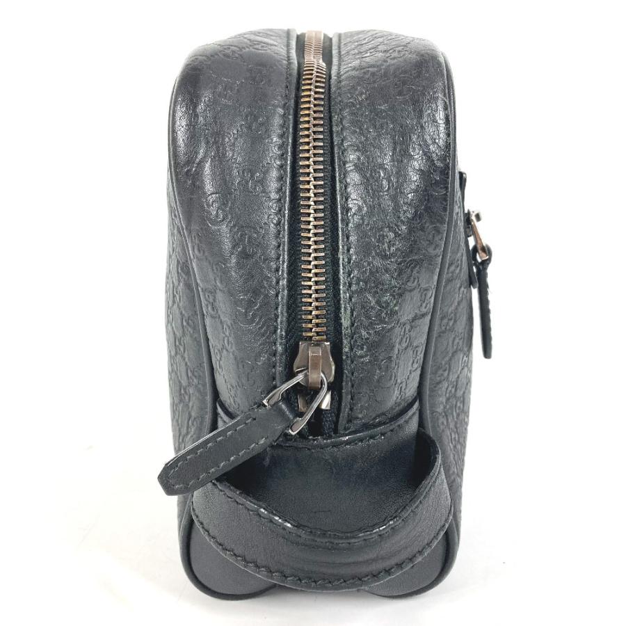 GUCCI グッチ  419775 GG ロゴ クラッチバッグ カバン ポーチ 持ち手つき グッチシマ セカンドバッグ ブラック ユニセックス【中古】 | GUCCI | 02