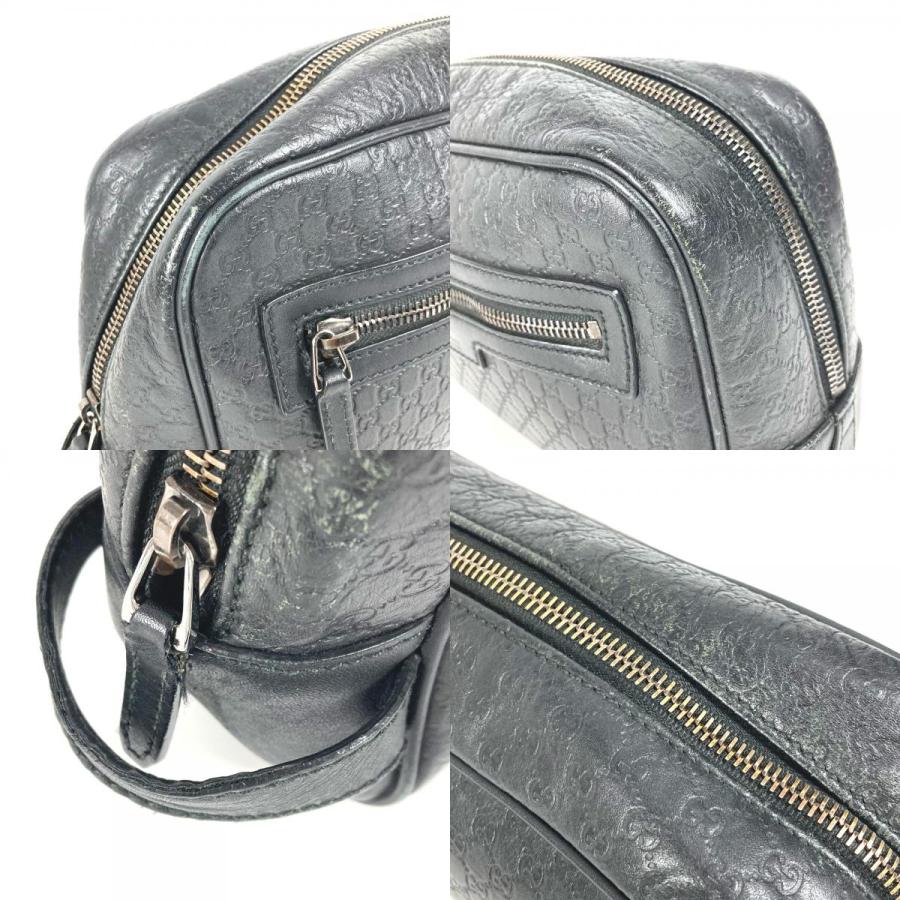 GUCCI グッチ  419775 GG ロゴ クラッチバッグ カバン ポーチ 持ち手つき グッチシマ セカンドバッグ ブラック ユニセックス【中古】 | GUCCI | 07