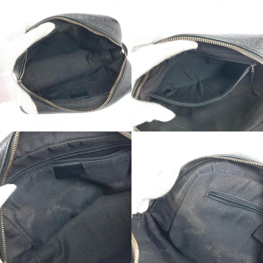 GUCCI グッチ  419775 GG ロゴ クラッチバッグ カバン ポーチ 持ち手つき グッチシマ セカンドバッグ ブラック ユニセックス【中古】 | GUCCI | 08