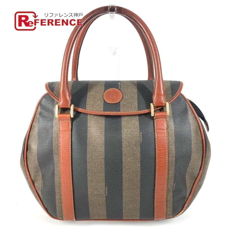 FENDI フェンディ ロゴ ペカン カバン トートバッグ フラップ ヴィンテージ ハンドバッグ カーキ ユニセックス【中古】 | FENDI
