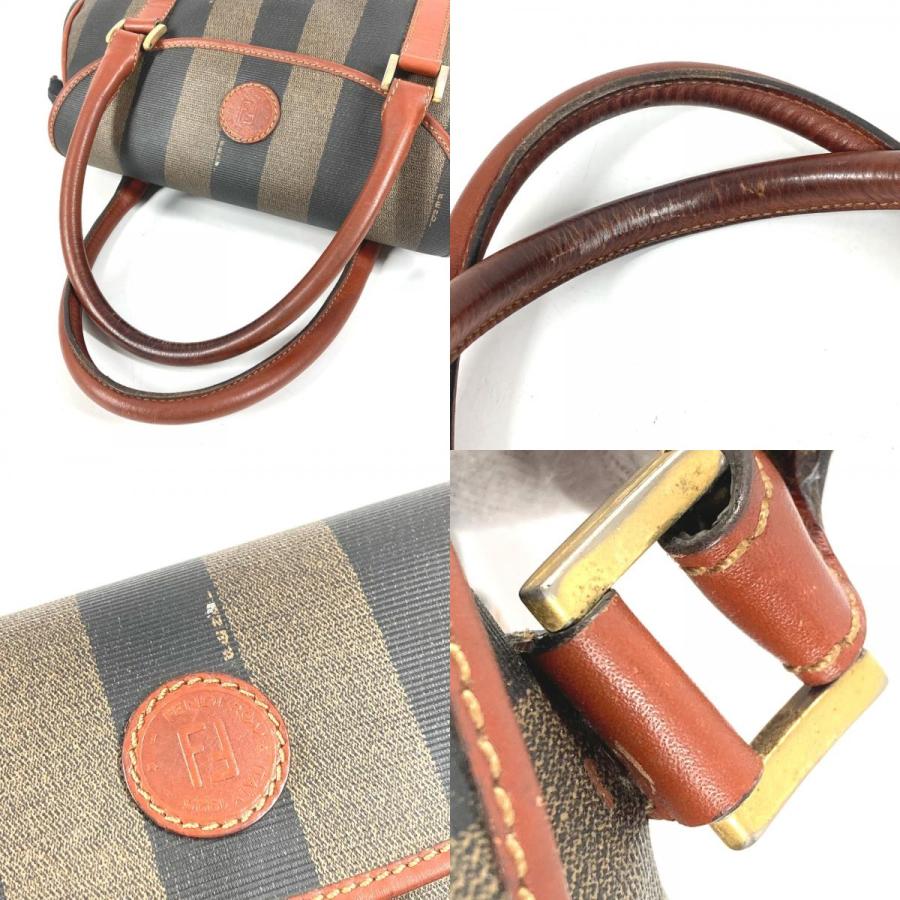 FENDI フェンディ ロゴ ペカン カバン トートバッグ フラップ ヴィンテージ ハンドバッグ カーキ ユニセックス【中古】 | FENDI | 07