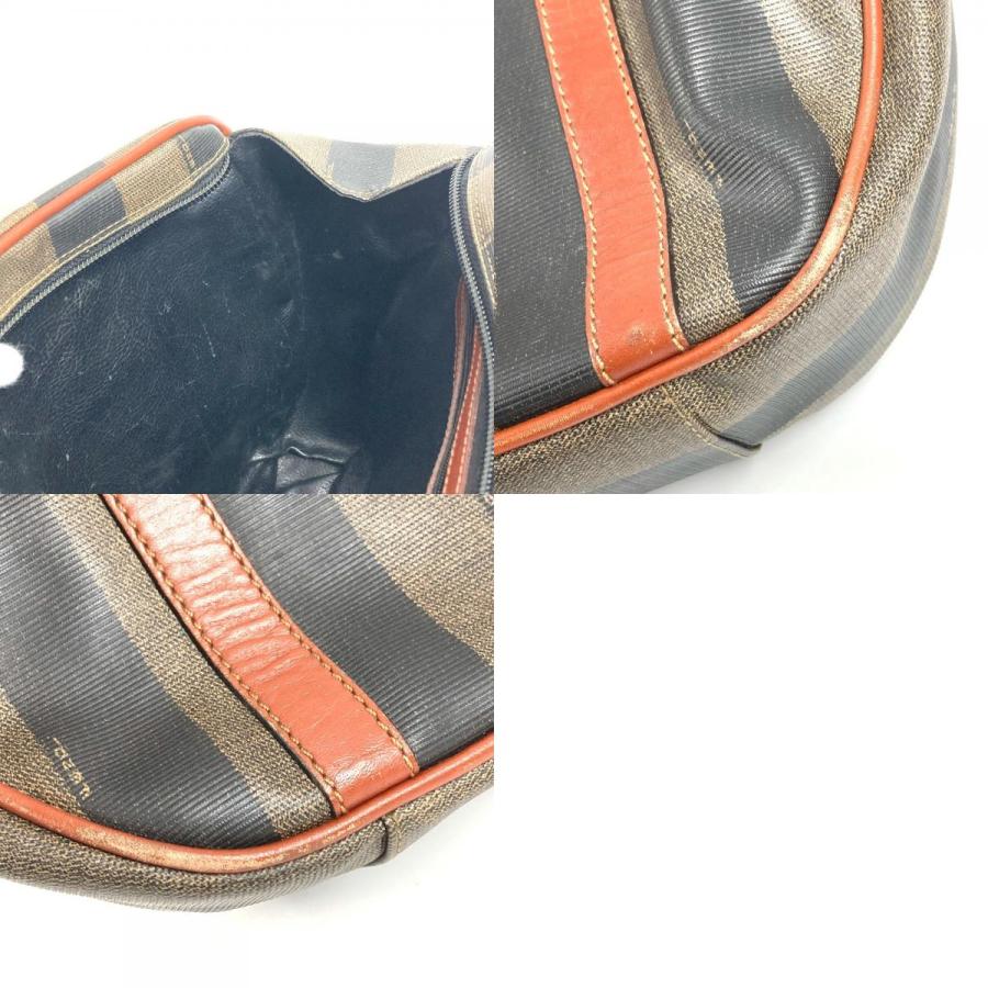 FENDI フェンディ ロゴ ペカン カバン トートバッグ フラップ ヴィンテージ ハンドバッグ カーキ ユニセックス【中古】 | FENDI | 09