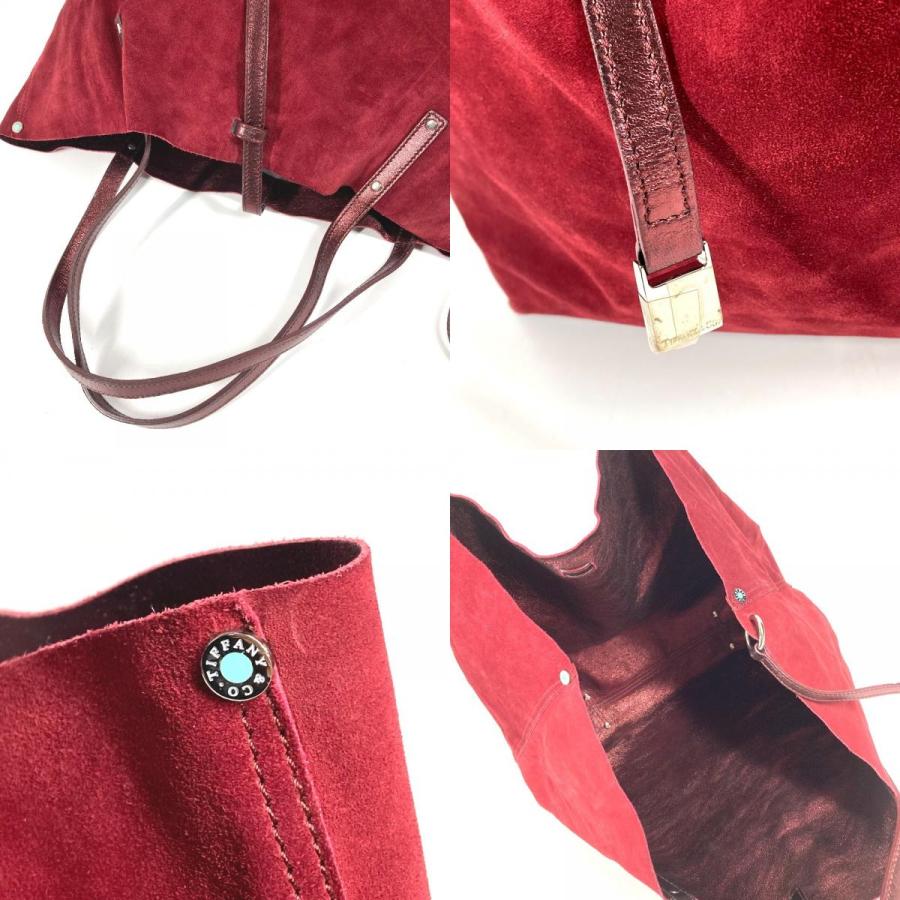 TIFFANY&Co. ティファニー ロゴ リバーシブル カバン トートバッグ 肩掛け メタリック ポーチ付き ショルダーバッグ レッド 【中古】 | TIFFANY&Co. | 07