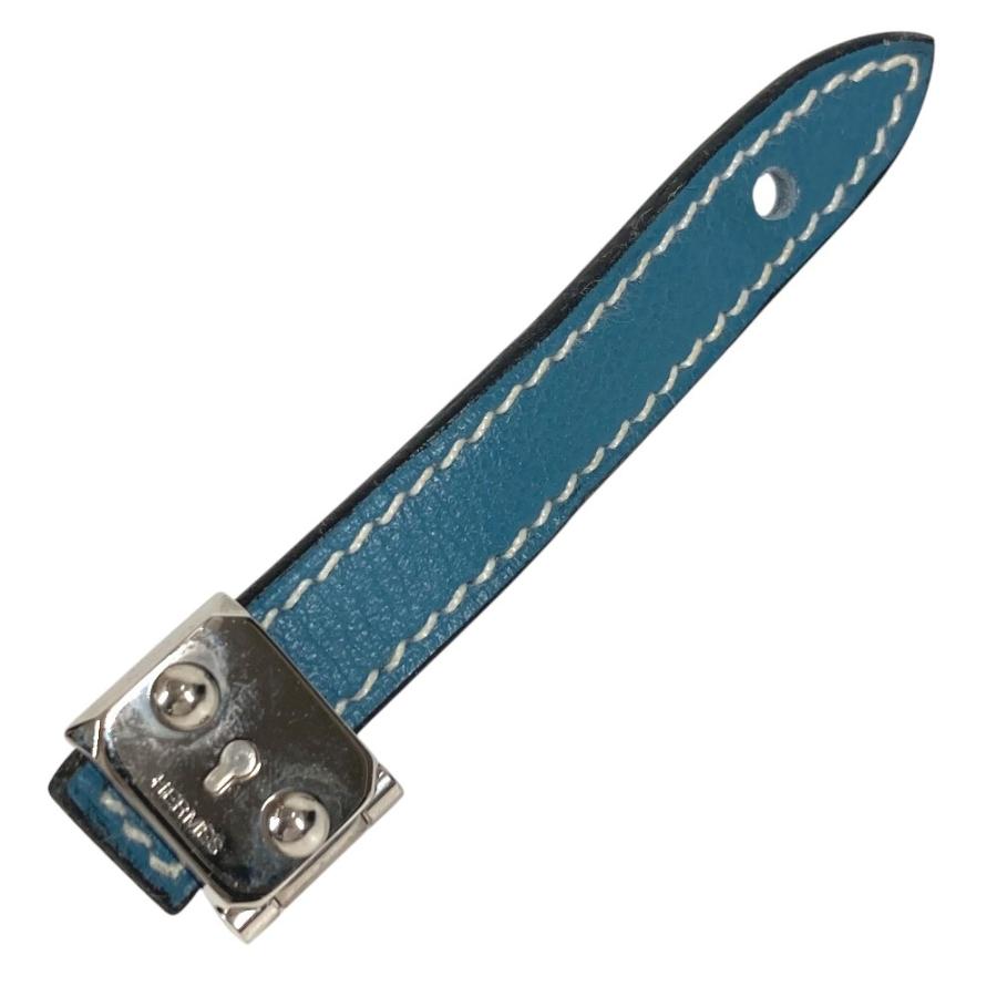 HERMES エルメス ロゴ プッシュロック デザイン アクセサリー カフリンクス ボタン カフス ブルー ユニセックス【中古】 | HERMES | 01