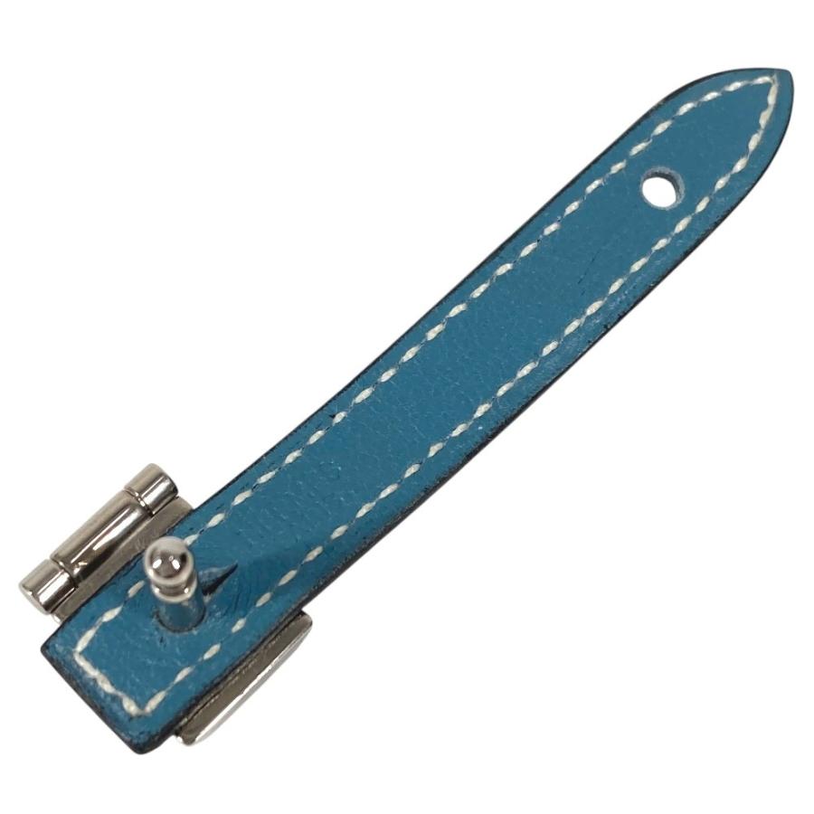 HERMES エルメス ロゴ プッシュロック デザイン アクセサリー カフリンクス ボタン カフス ブルー ユニセックス【中古】 | HERMES | 02