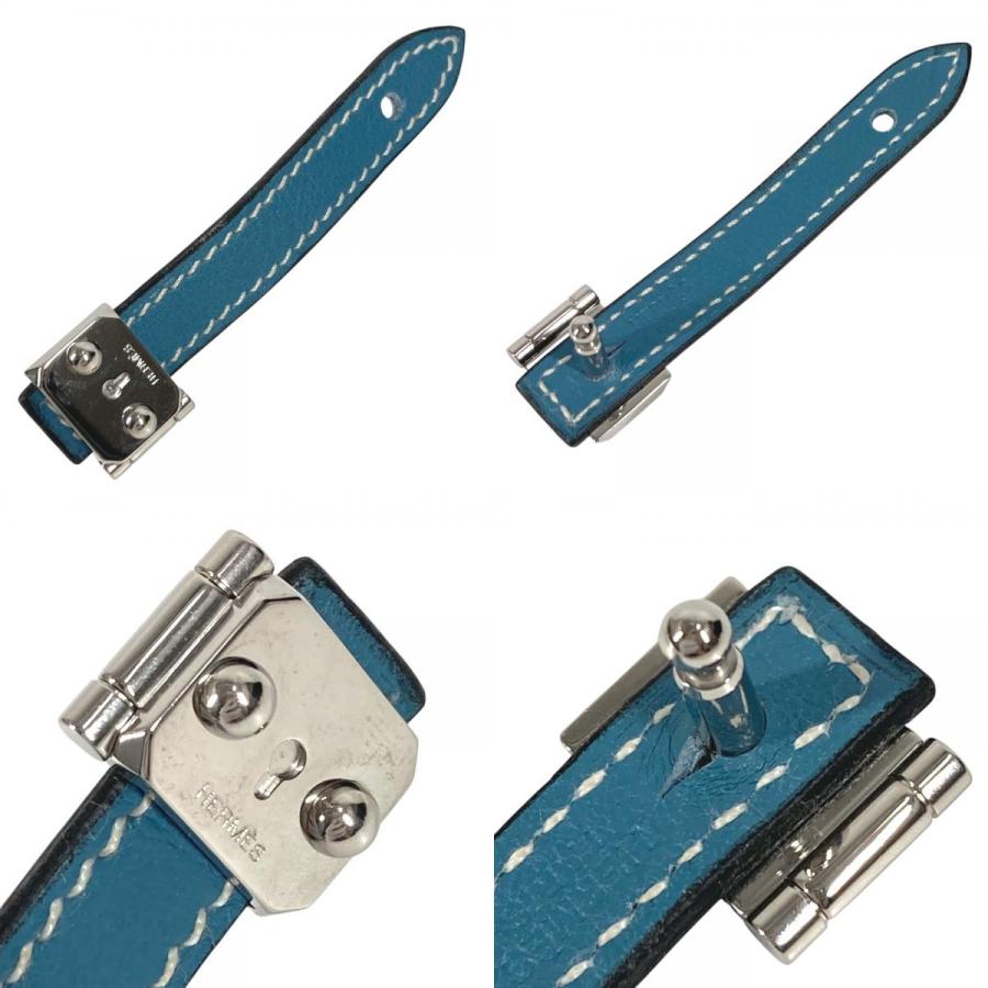 HERMES エルメス ロゴ プッシュロック デザイン アクセサリー カフリンクス ボタン カフス ブルー ユニセックス【中古】 | HERMES | 08
