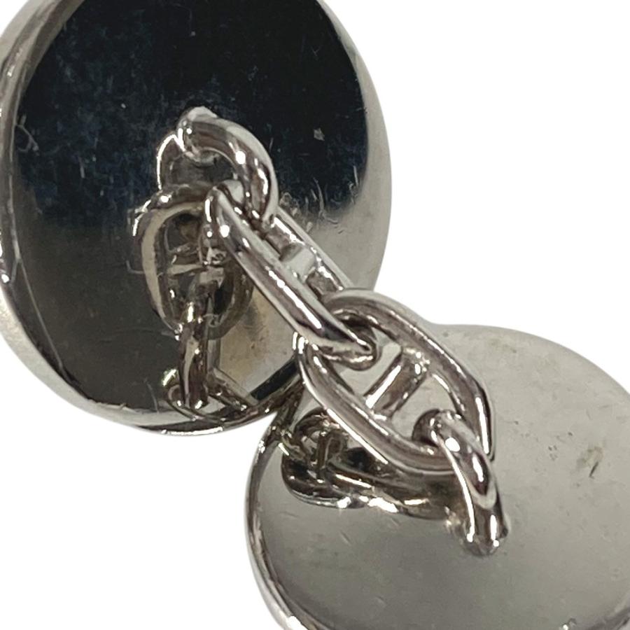 HERMES エルメス セリエ ロゴ カフス アクセサリー カフリンクス ボタン カフス ブルー ユニセックス【中古】 | HERMES | 03