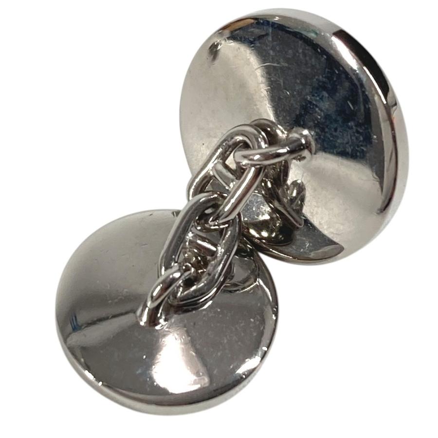 HERMES エルメス セリエ ロゴ カフス アクセサリー カフリンクス ボタン カフス ブルー ユニセックス【中古】 | HERMES | 07