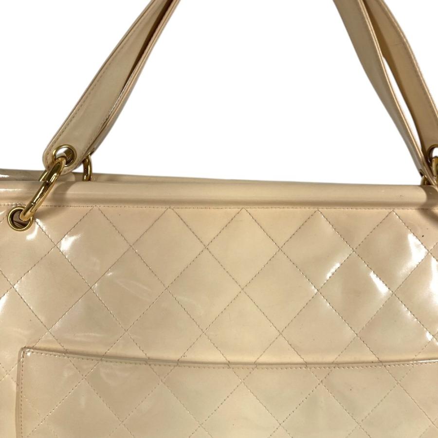 CHANEL シャネル キルティング マトラッセ CC ココマーク ロゴ カバン  ヴィンテージ ハンドバッグ ホワイト ユニセックス【中古】 | CHANEL | 03