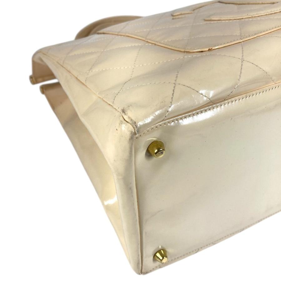 CHANEL シャネル キルティング マトラッセ CC ココマーク ロゴ カバン  ヴィンテージ ハンドバッグ ホワイト ユニセックス【中古】 | CHANEL | 05