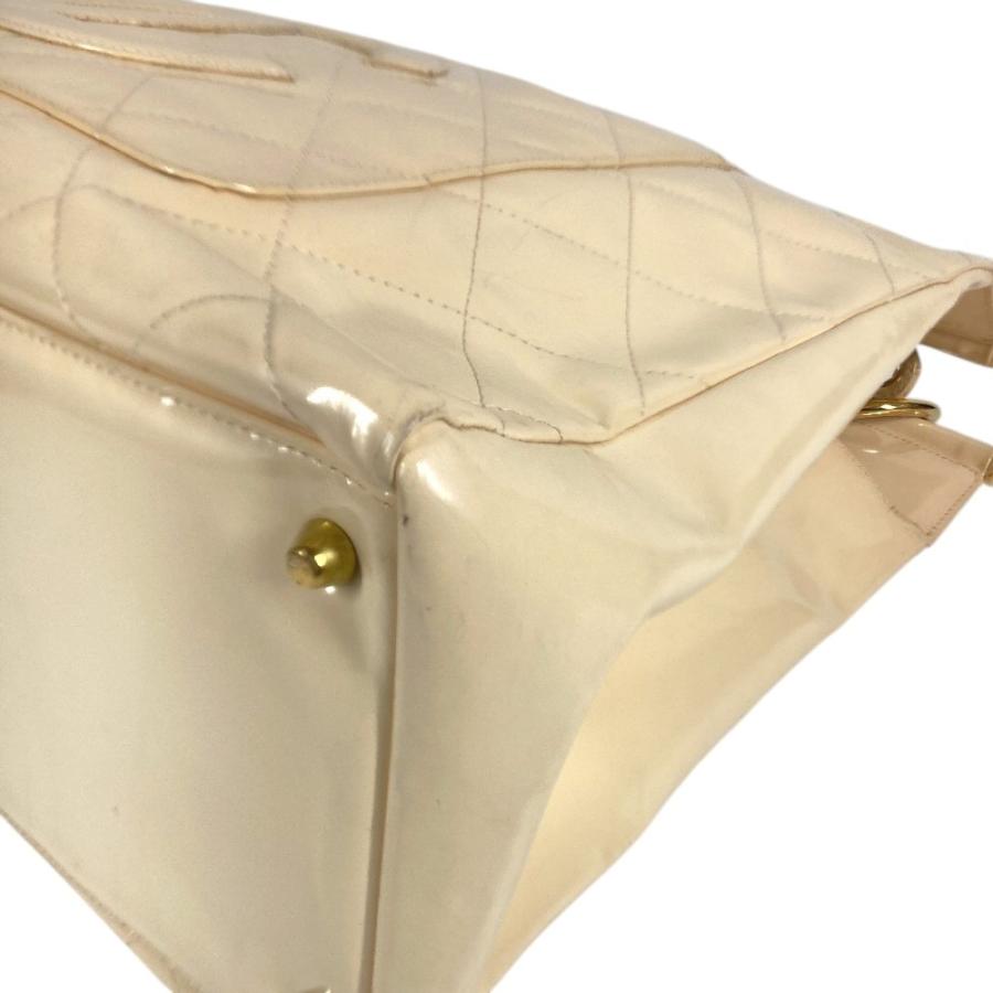 CHANEL シャネル キルティング マトラッセ CC ココマーク ロゴ カバン  ヴィンテージ ハンドバッグ ホワイト ユニセックス【中古】 | CHANEL | 07