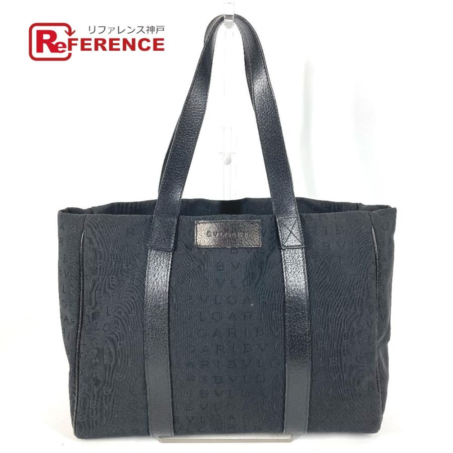 BVLGARI ブルガリ ロゴマニア カバン トートバッグ ショルダーバッグ ブラック ユニセックス【中古】 | BVLGARI