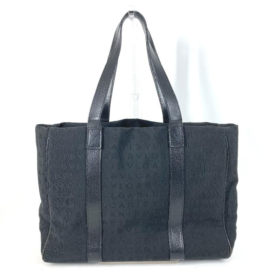 BVLGARI ブルガリ ロゴマニア カバン トートバッグ ショルダーバッグ ブラック ユニセックス【中古】 | BVLGARI | 01