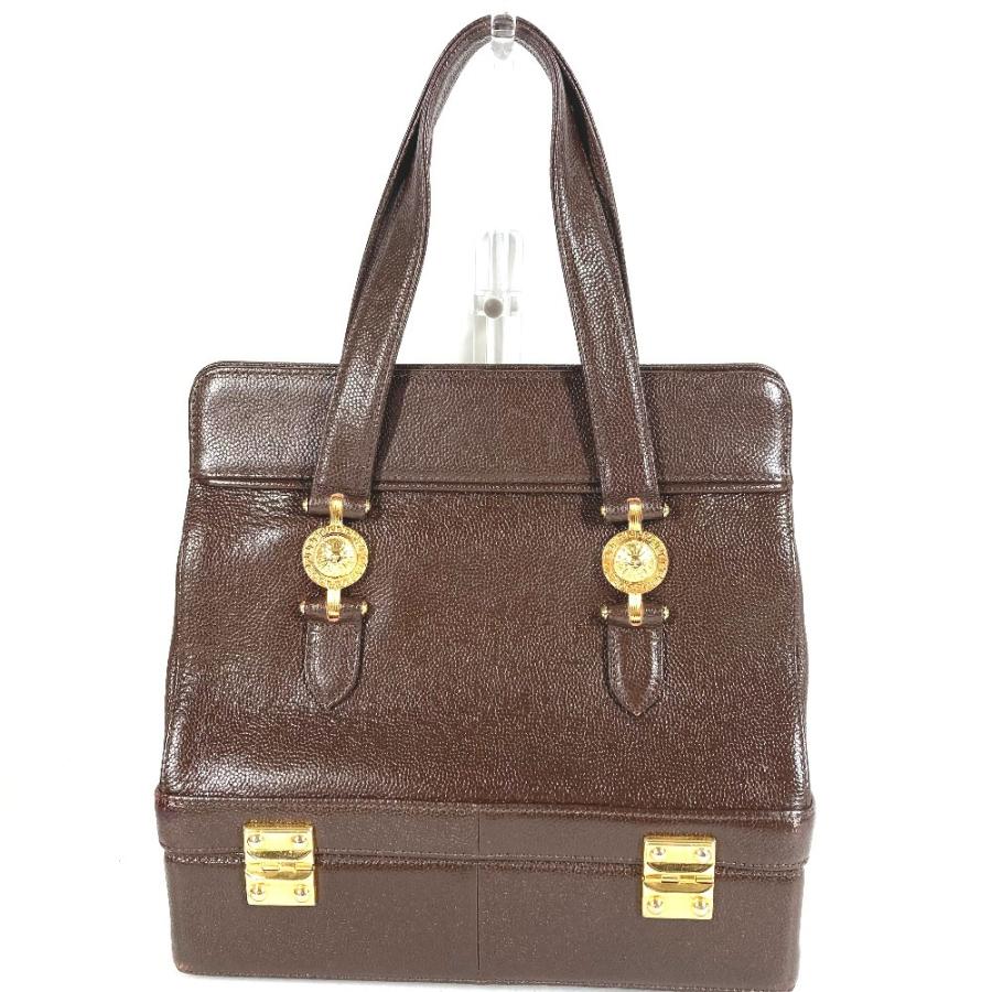 VERSACE ヴェルサーチ サンバースト カバン ２段 バニティ BOX ボックス バニティバッグ ヴィンテージ ハンドバッグ ブラウン【中古】 |  | 01