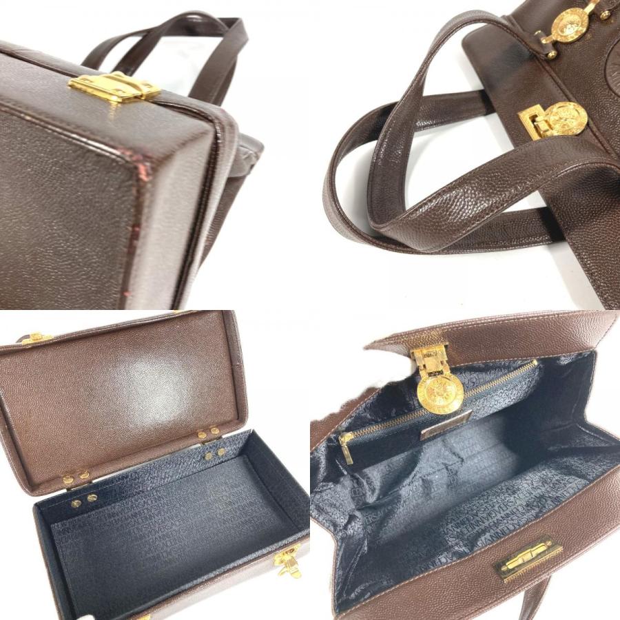 VERSACE ヴェルサーチ サンバースト カバン ２段 バニティ BOX ボックス バニティバッグ ヴィンテージ ハンドバッグ ブラウン【中古】 |  | 08