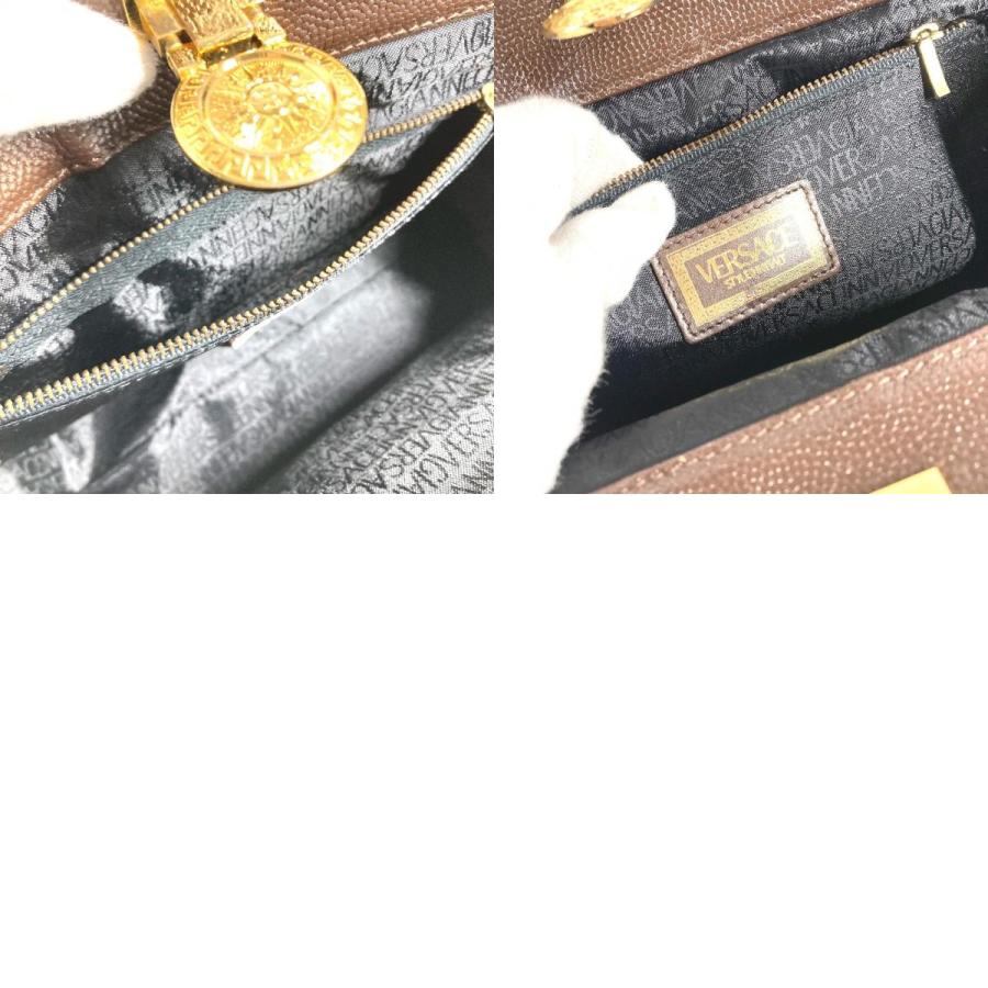 VERSACE ヴェルサーチ サンバースト カバン ２段 バニティ BOX ボックス バニティバッグ ヴィンテージ ハンドバッグ ブラウン【中古】 |  | 09