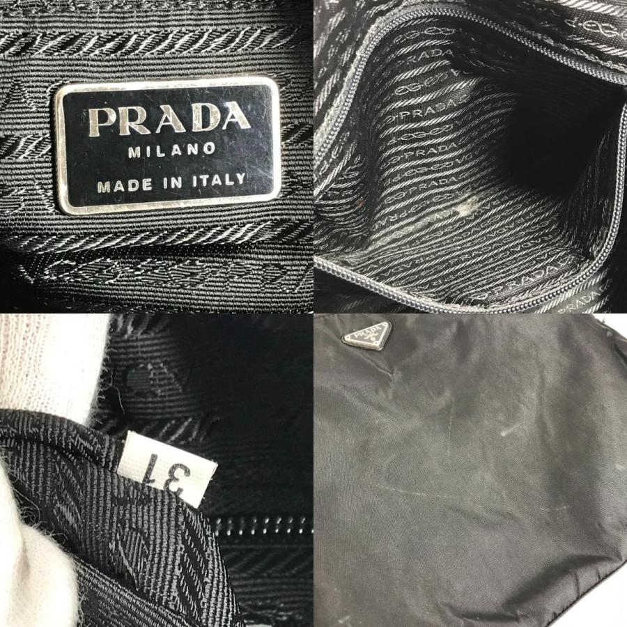 PRADA プラダ トライアングルロゴ 三角ロゴ プレート ハンドバッグ トートバッグ ブリーフケース  ビジネスバッグ ブラック【中古】 | PRADA | 08