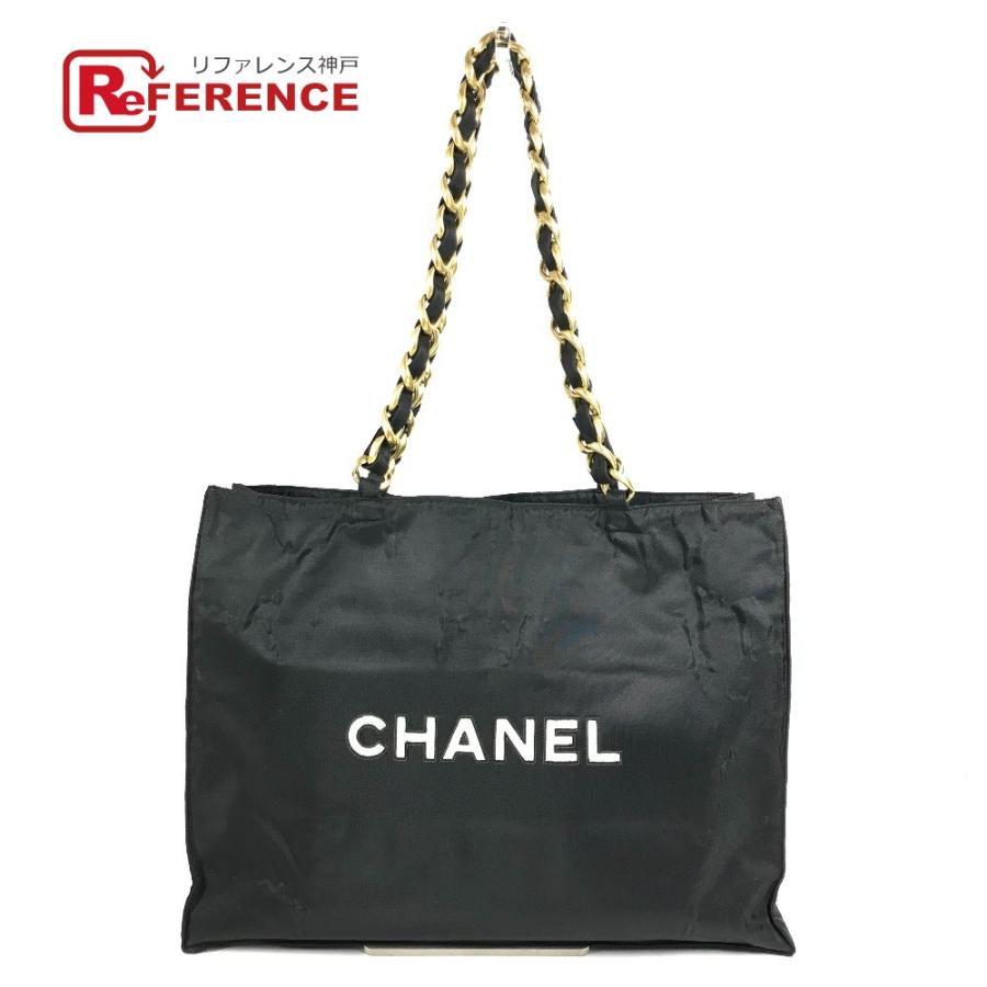 CHANEL シャネル CC ココマーク ロゴ トートバッグ 肩掛け チェーンバッグ Wチェーン カバン ショルダーバッグ ブラック 【中古】 | CHANEL