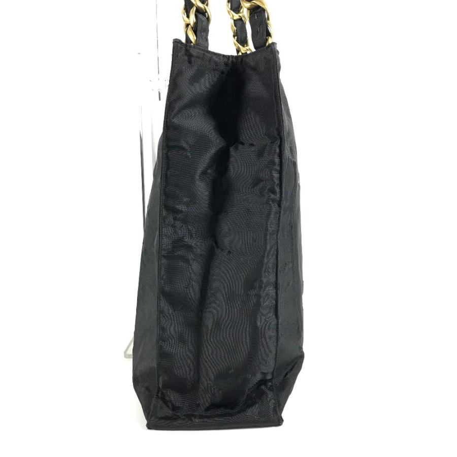 CHANEL シャネル CC ココマーク ロゴ トートバッグ 肩掛け チェーンバッグ Wチェーン カバン ショルダーバッグ ブラック 【中古】 | CHANEL | 02