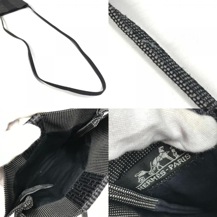 HERMES エルメス ロゴ カバン 斜め掛け ポシェット エールライン ショルダーバッグ グレー ユニセックス【中古】 | HERMES | 08