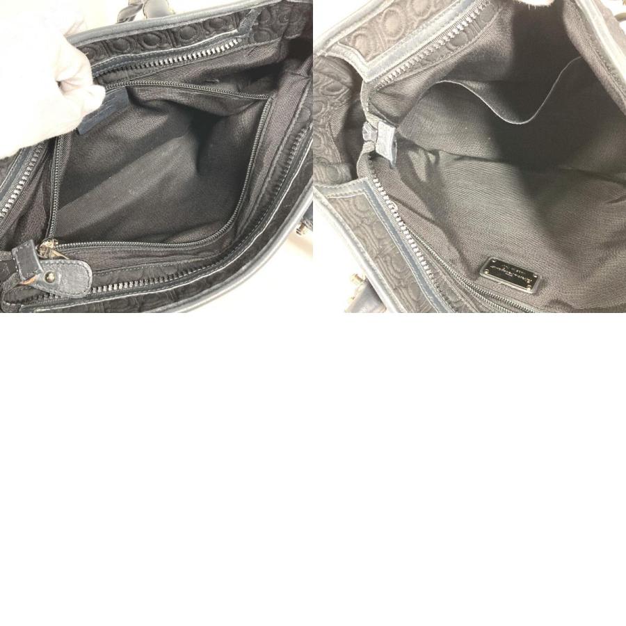 Salvatore Ferragamo サルヴァトーレフェラガモ ガンチーニ ロゴ 肩掛け カバン  トートバッグ  ショルダーバッグ ブラック 【中古】 |  | 09