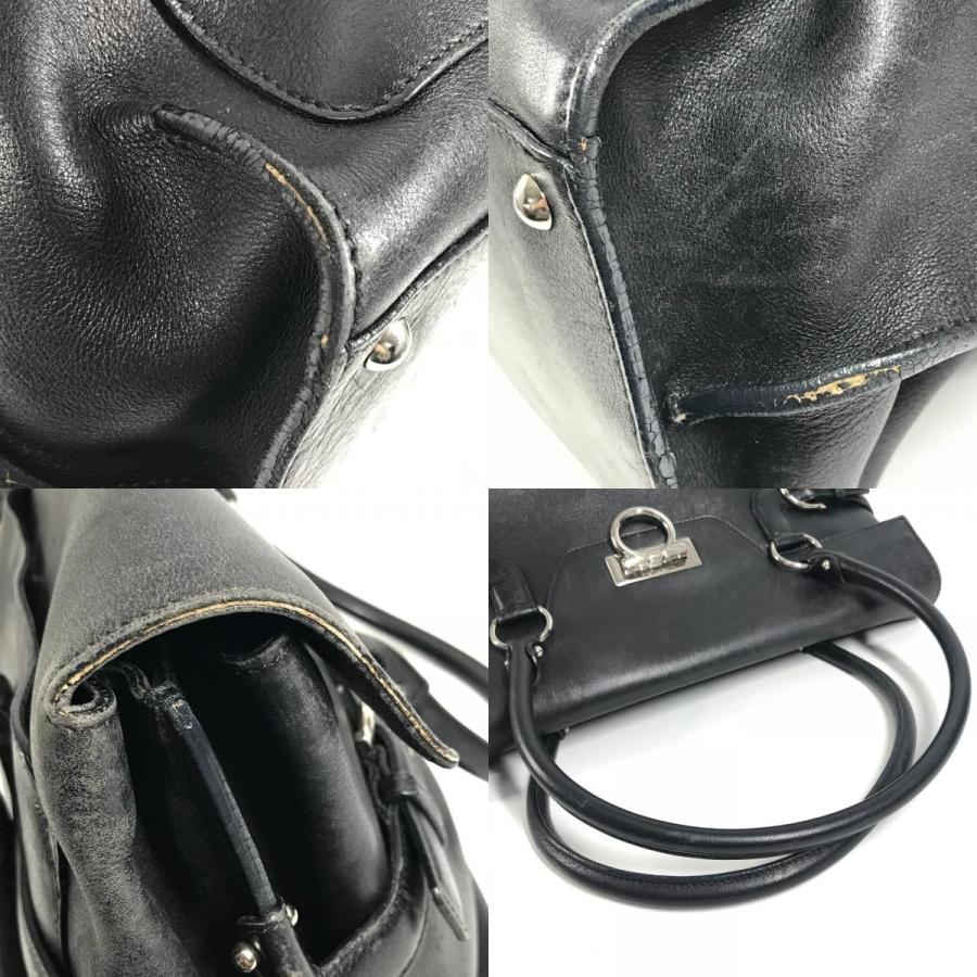 Salvatore Ferragamo サルヴァトーレフェラガモ ガンチーニ トートバッグ ビジネスバッグ ショルダーバッグ ブラック ユニセックス【中古】 |  | 07