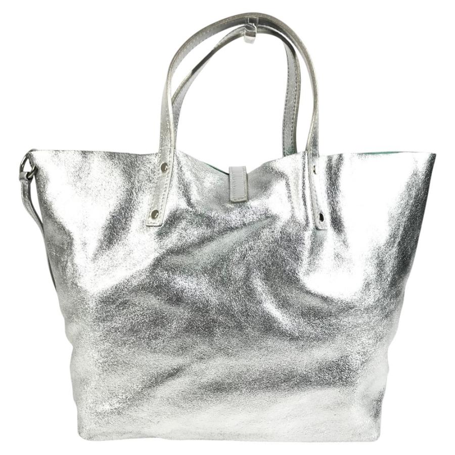 TIFFANY&Co. ティファニー ロゴ リバーシブル カバン トートバッグ  ポーチ付き ハンドバッグ シルバー ユニセックス【中古】 | TIFFANY&Co. | 01