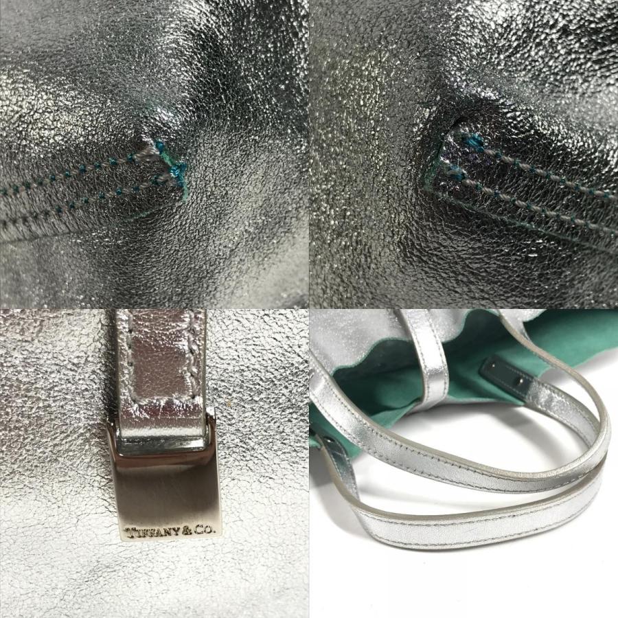 TIFFANY&Co. ティファニー ロゴ リバーシブル カバン トートバッグ  ポーチ付き ハンドバッグ シルバー ユニセックス【中古】 | TIFFANY&Co. | 07