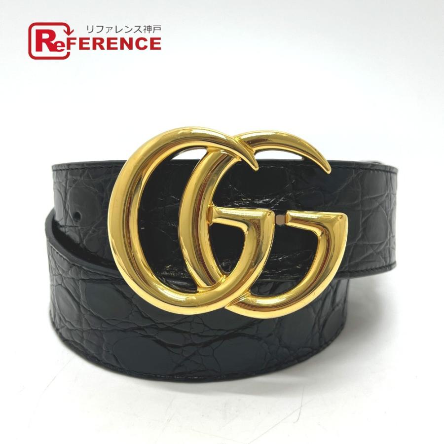 GUCCI グッチ 406831 GUCCI マーモント ダブルG バックル ファッション小物 ベルト ウエストベルト ベルト ブラック ユニセックス【中古】 | GUCCI