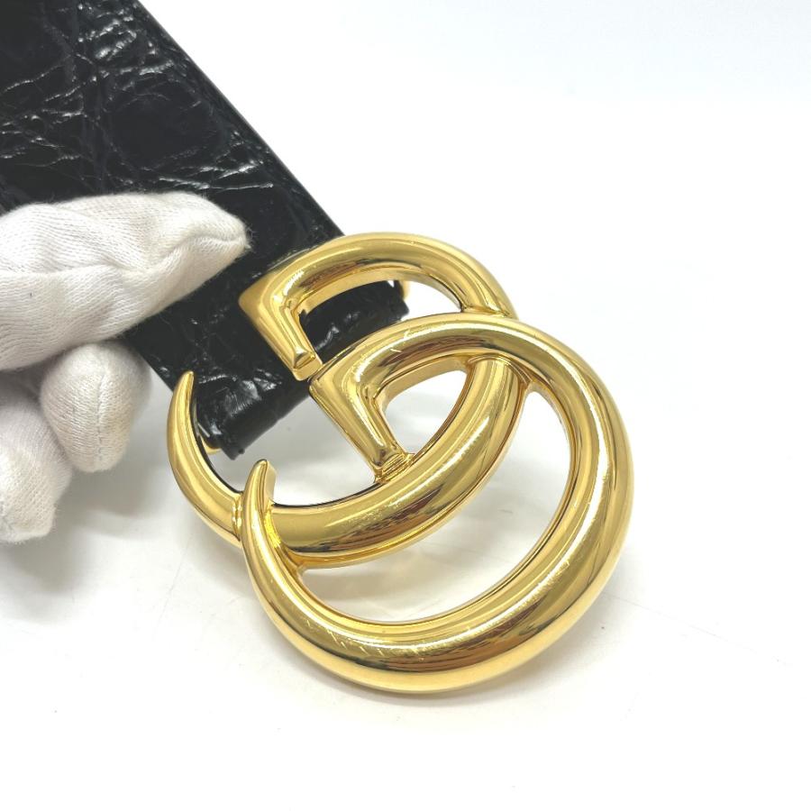 GUCCI グッチ 406831 GUCCI マーモント ダブルG バックル ファッション小物 ベルト ウエストベルト ベルト ブラック ユニセックス【中古】 | GUCCI | 01