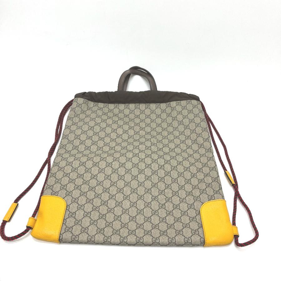 GUCCI グッチ 473872 キャットヘッド ドローストリングバックパック ナップサック GGスプリーム リュック ベージュ ユニセックス【中古】 | GUCCI | 01