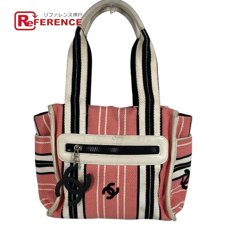 CHANEL シャネル CC ココマーク ロゴ 肩掛け カバン トートバッグ  クルーズライン  ショルダーバッグ ピンク レディース【中古】 | CHANEL