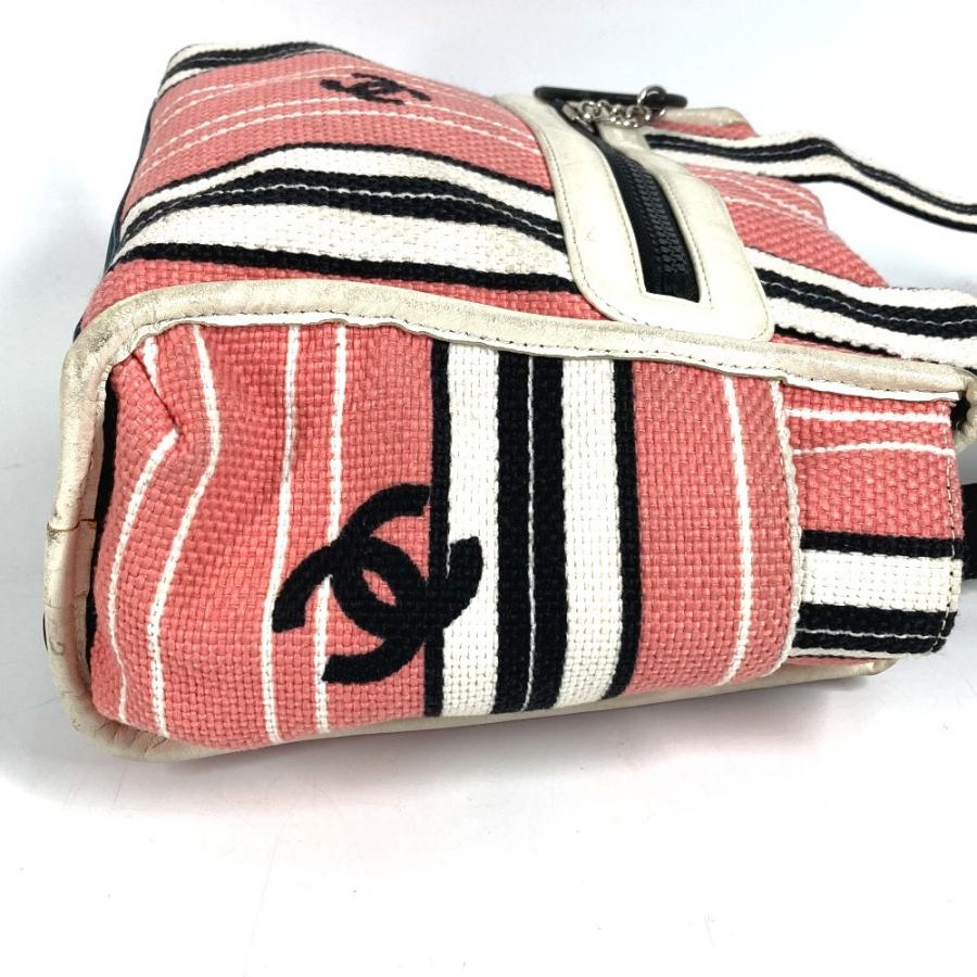 CHANEL シャネル CC ココマーク ロゴ 肩掛け カバン トートバッグ  クルーズライン  ショルダーバッグ ピンク レディース【中古】 | CHANEL | 02
