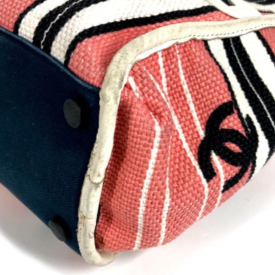 CHANEL シャネル CC ココマーク ロゴ 肩掛け カバン トートバッグ  クルーズライン  ショルダーバッグ ピンク レディース【中古】 | CHANEL | 05