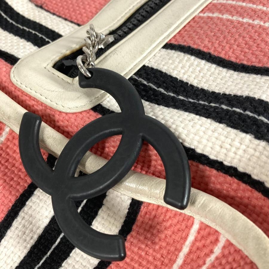 CHANEL シャネル CC ココマーク ロゴ 肩掛け カバン トートバッグ  クルーズライン  ショルダーバッグ ピンク レディース【中古】 | CHANEL | 07