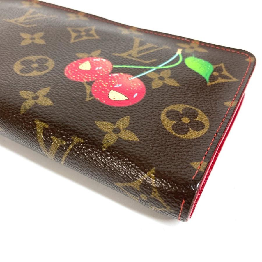 LOUIS VUITTON ルイヴィトン M95006 ポルト モネ ジップ ロングウォレット ラウンドファスナー モノグラムチェリー 村上隆 長財布【中古】 | LOUIS VUITTON | 04