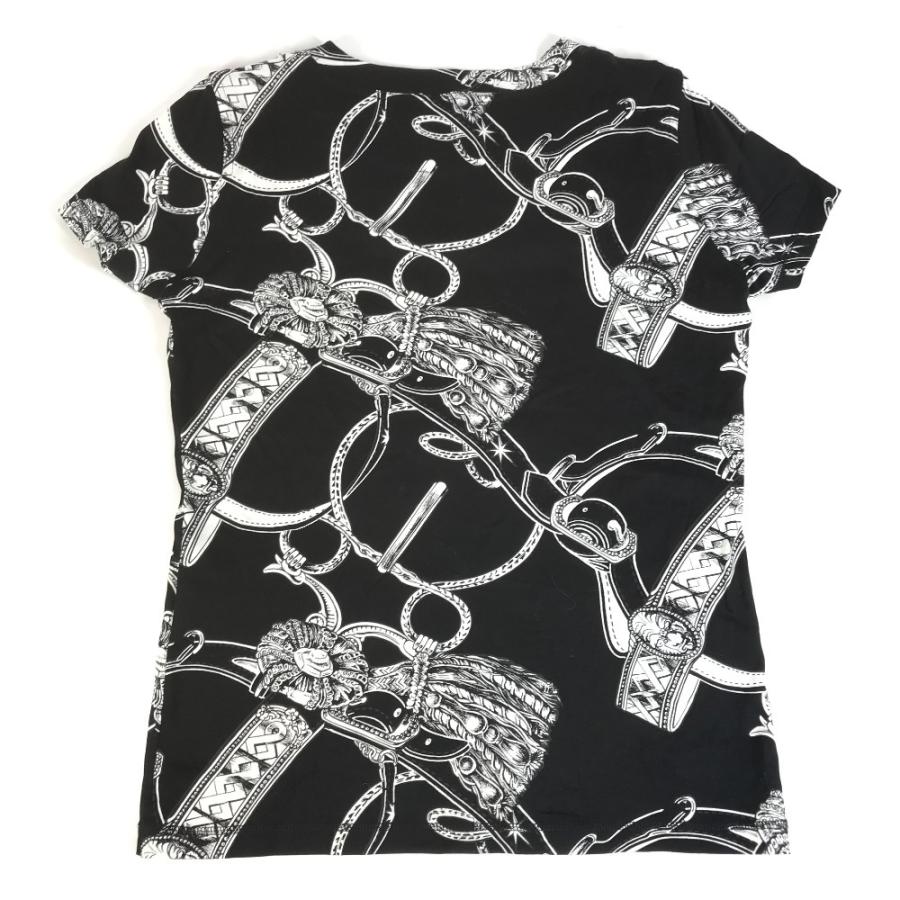 HERMES エルメス 総柄 ロゴ アパレル トップス 半袖 半袖Ｔシャツ ブラック レディース【中古】 | HERMES | 01