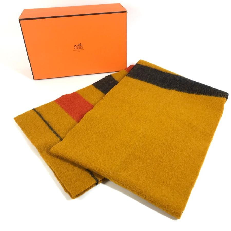 HERMES エルメス ロカバール マフラー イエロー ユニセックス【中古】 | HERMES | 09