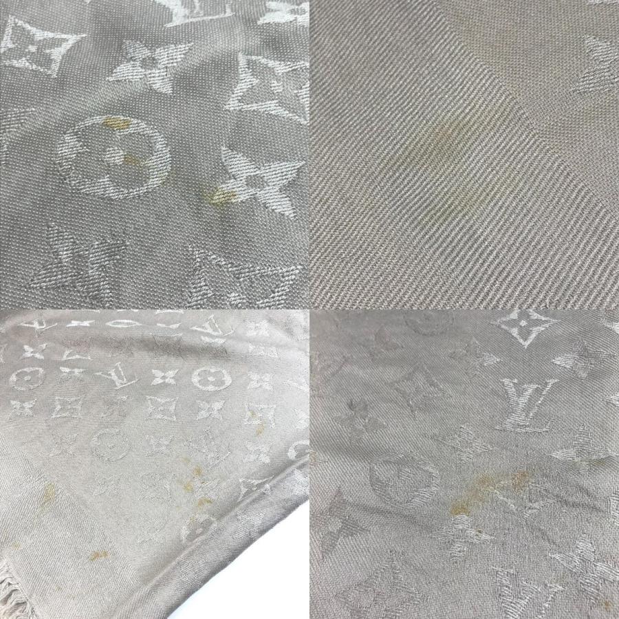 LOUIS VUITTON ルイヴィトン ショール モノグラム 大判 ストール フリンジ マフラー モノグラム ショール ベージュ ユニセックス【中古】 | LOUIS VUITTON | 08