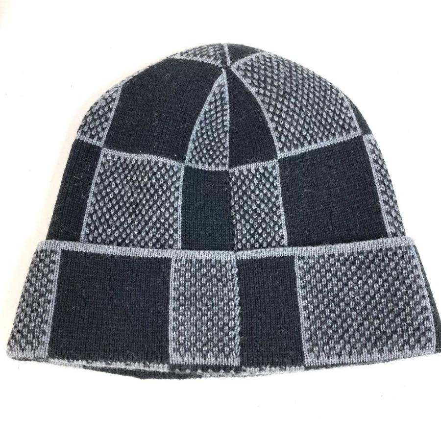 美品 LOUIS VUITTON ルイヴィトン M92737 ビーニー ダミエ ヘリテージ ビーニー 帽子 ニット帽 ニットキャップ ニット帽 ブラック【中古】 | LOUIS VUITTON | 01