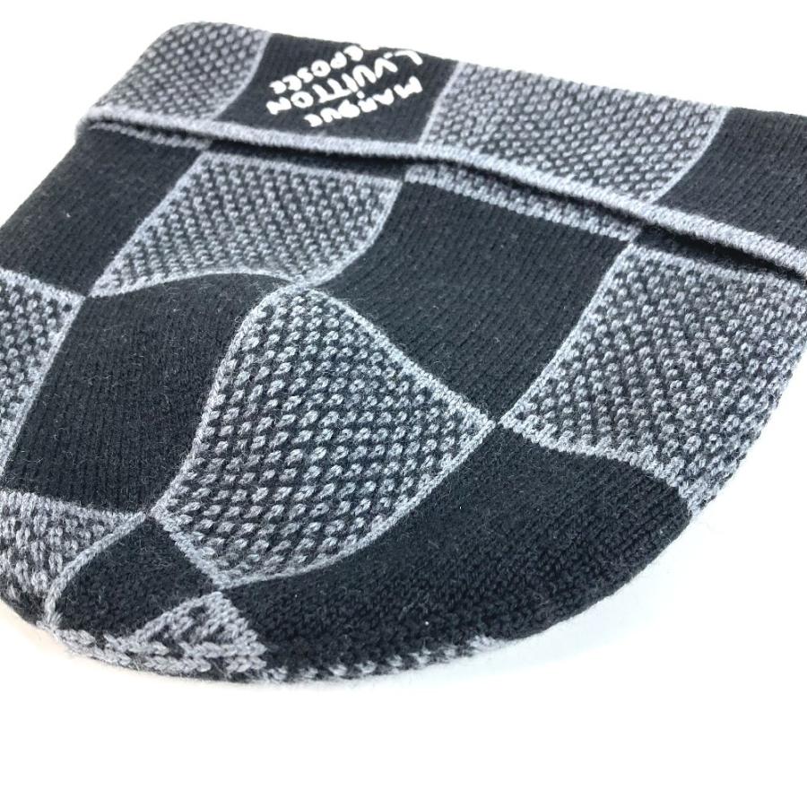 美品 LOUIS VUITTON ルイヴィトン M92737 ビーニー ダミエ ヘリテージ ビーニー 帽子 ニット帽 ニットキャップ ニット帽 ブラック【中古】 | LOUIS VUITTON | 04