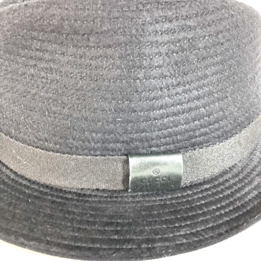 GUCCI グッチ ロゴ ハット帽 帽子 バケットハット ボブハット  ハット ブラック メンズ【中古】 | GUCCI | 03