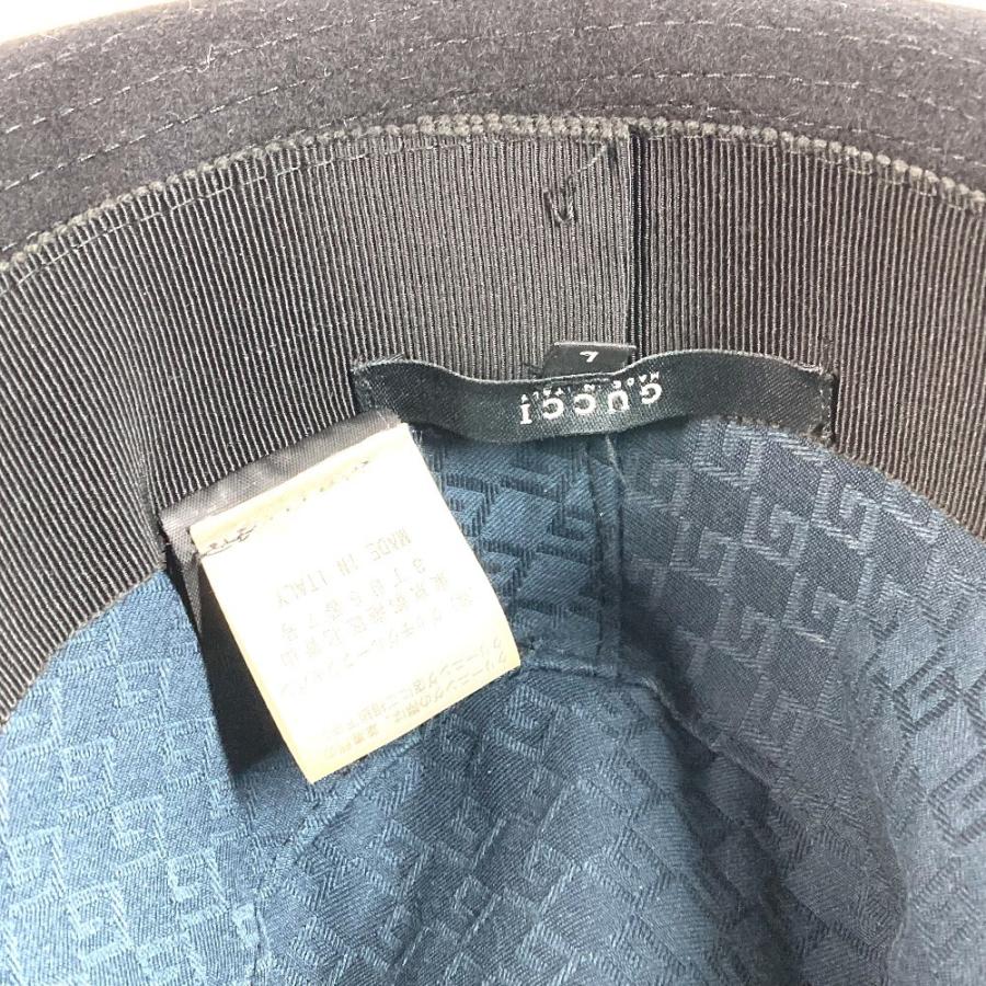 GUCCI グッチ ロゴ ハット帽 帽子 バケットハット ボブハット  ハット ブラック メンズ【中古】 | GUCCI | 08