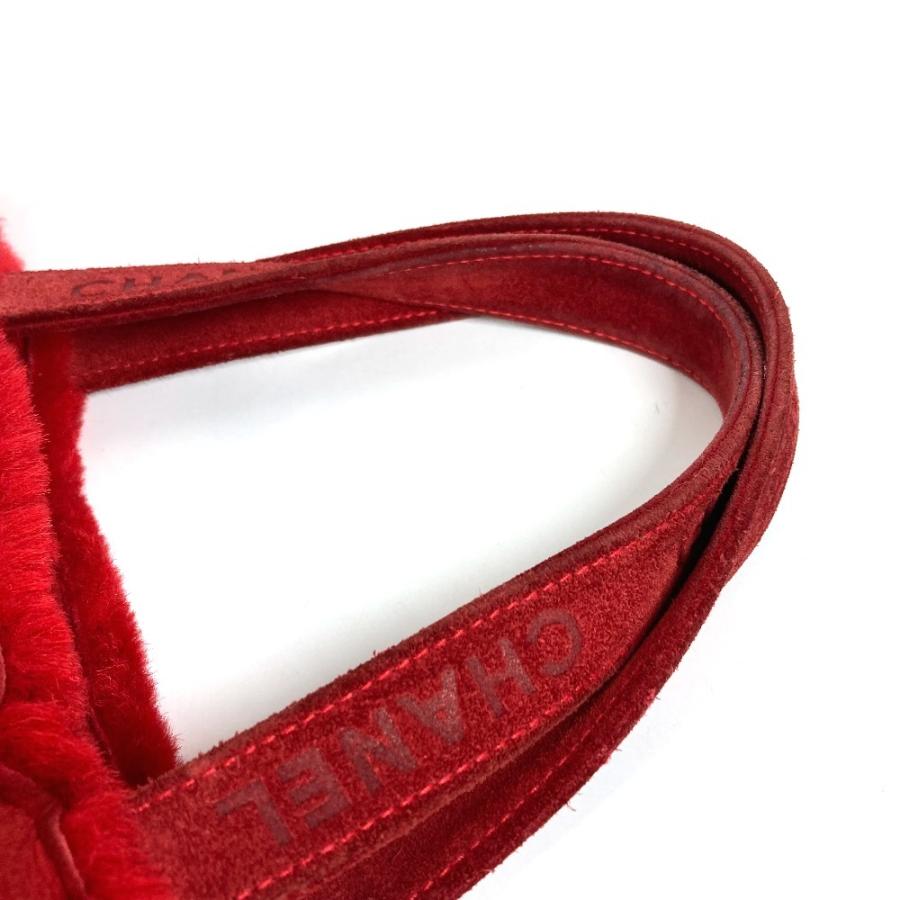 CHANEL シャネル ロゴ ファー カバン 肩掛け トートバッグ ヴィンテージ ショルダーバッグ レッド レディース【中古】 | CHANEL | 07
