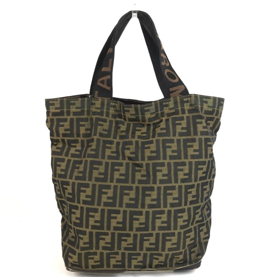 FENDI フェンディ ズッカ ロゴ 折り畳み エコバッグ カバン バッグ トートバッグ ハンドバッグ  ヴィンテージ ショルダーバッグ【中古】 | FENDI | 01