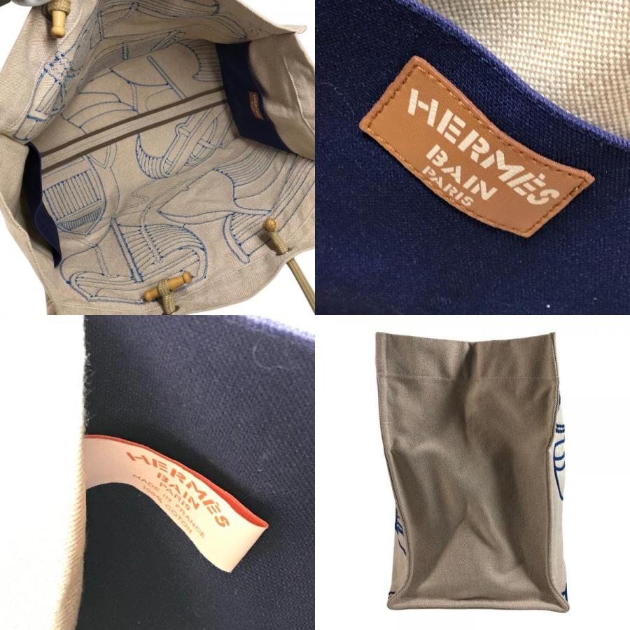 HERMES エルメス タラサ バッグ ロゴ カバン 肩掛け ボストンバッグ トートバッグ ビーチバッグ ショルダーバッグ ベージュ 【中古】 | HERMES | 07
