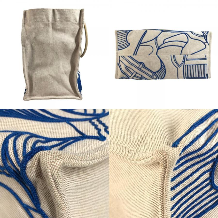 HERMES エルメス タラサ バッグ ロゴ カバン 肩掛け ボストンバッグ トートバッグ ビーチバッグ ショルダーバッグ ベージュ 【中古】 | HERMES | 08