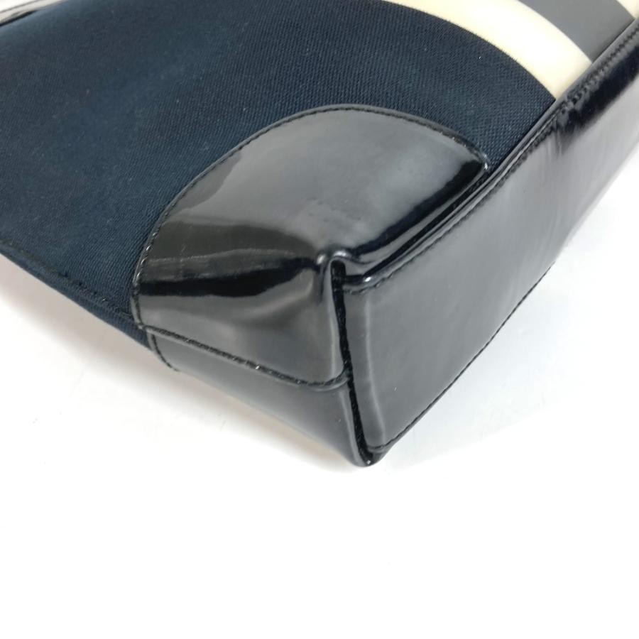 GUCCI グッチ 001 4231 ロゴ ストライプ カバン 肩掛け トートバッグ ヴィンテージ ショルダーバッグ ブラック ユニセックス【中古】 | GUCCI | 03